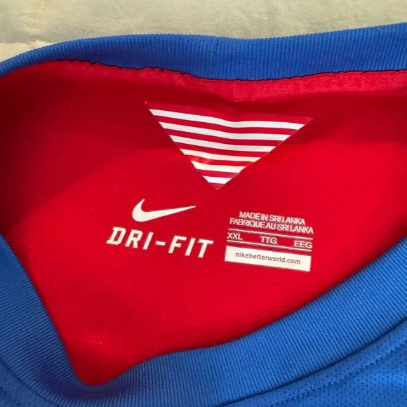 Nike Red and Blue Dri-FIT Jersey - Picture 2 of 4
